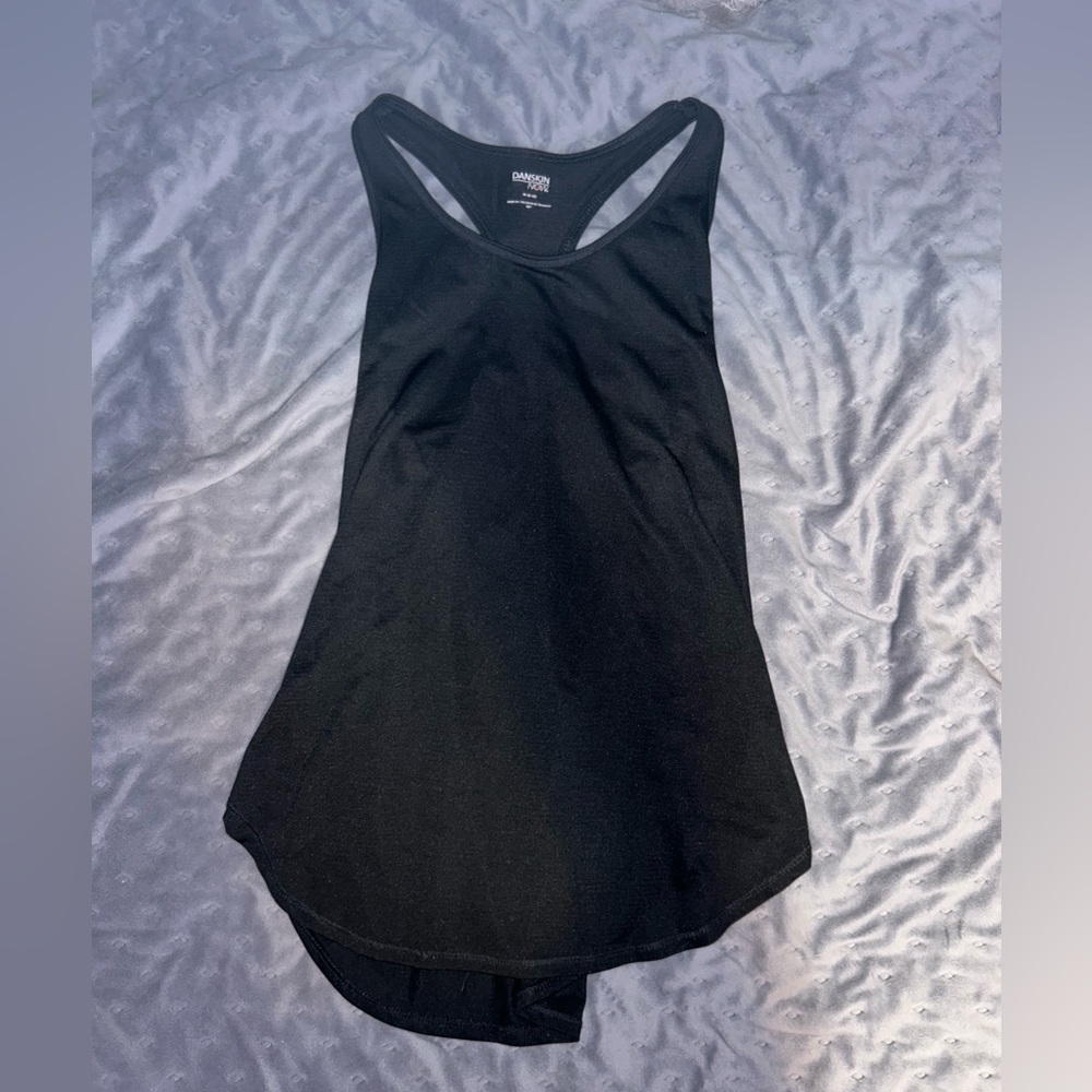 Black flowy sport tank top